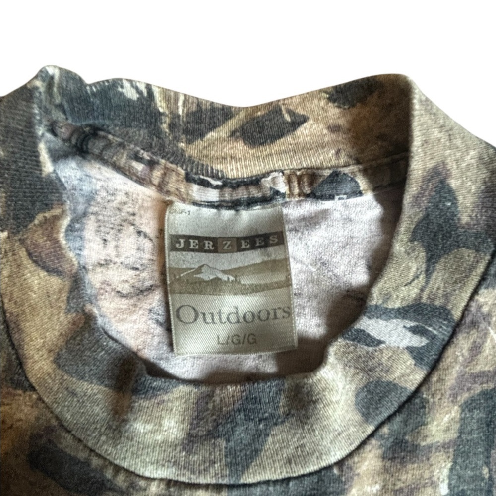 Vintage Mossy Oak Camo Long Sleeve Tee Mens L Faded Hunting Shirt - Picture 9 of 10